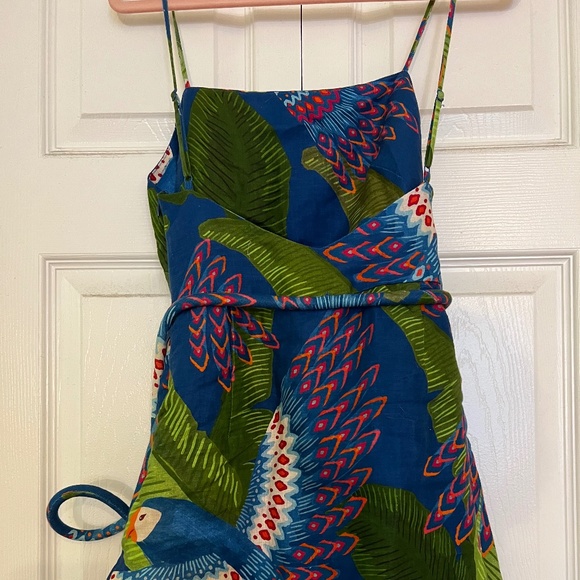 FARM Rio Blue and Green Mini Dress - Picture 7 of 9